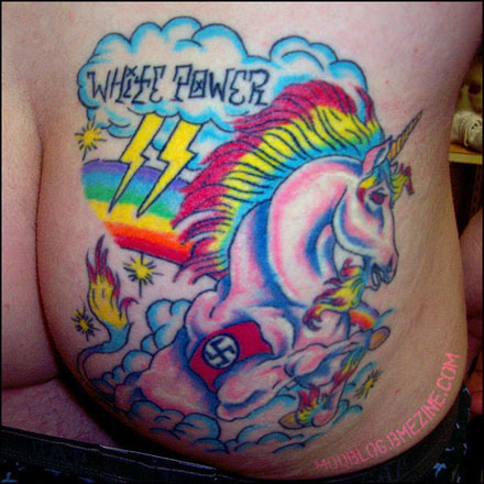 White Supremacy Tattoos. Bad Unicorn Tattoos.